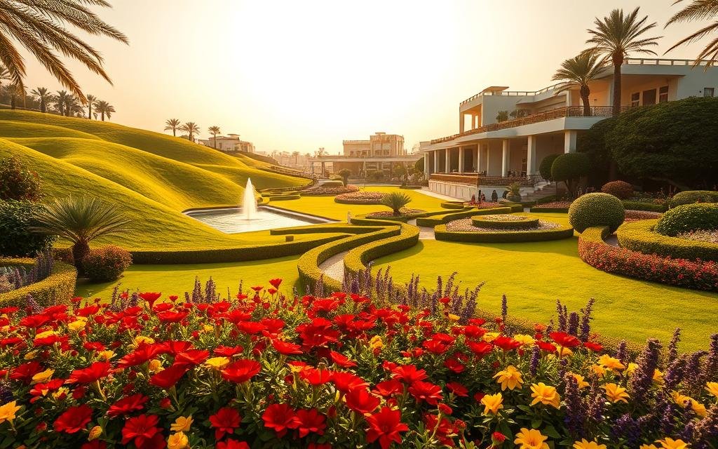 تنسيق حدائق حي الحزم بالرياض
